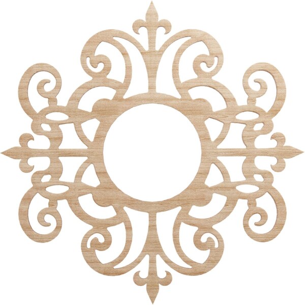 Ekena Millwork Dijon Wood Fretwork Pierced Ceiling Medallion, Alder, 26"OD x 8 1/2"ID x 1/4"T CMWP26X26X0250DIAL - main